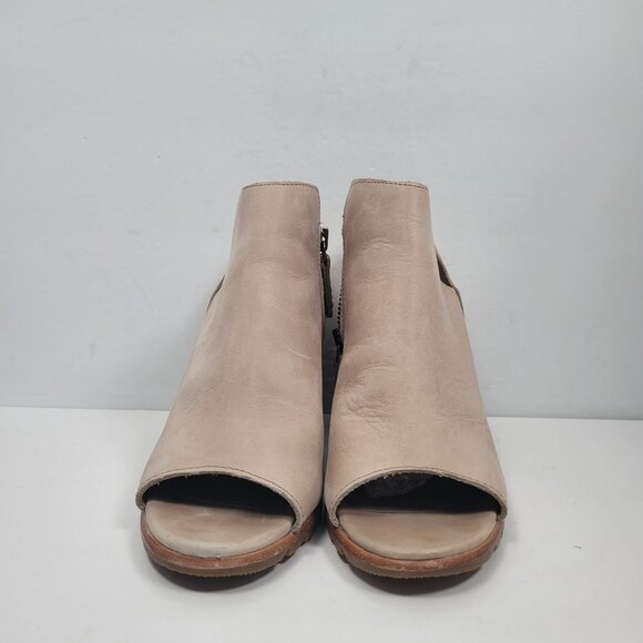 Sorel Nadia Women's Tan Leather Heeled Ankle Boots NL2844-251 US Size 9.5 - Picture 3 of 9